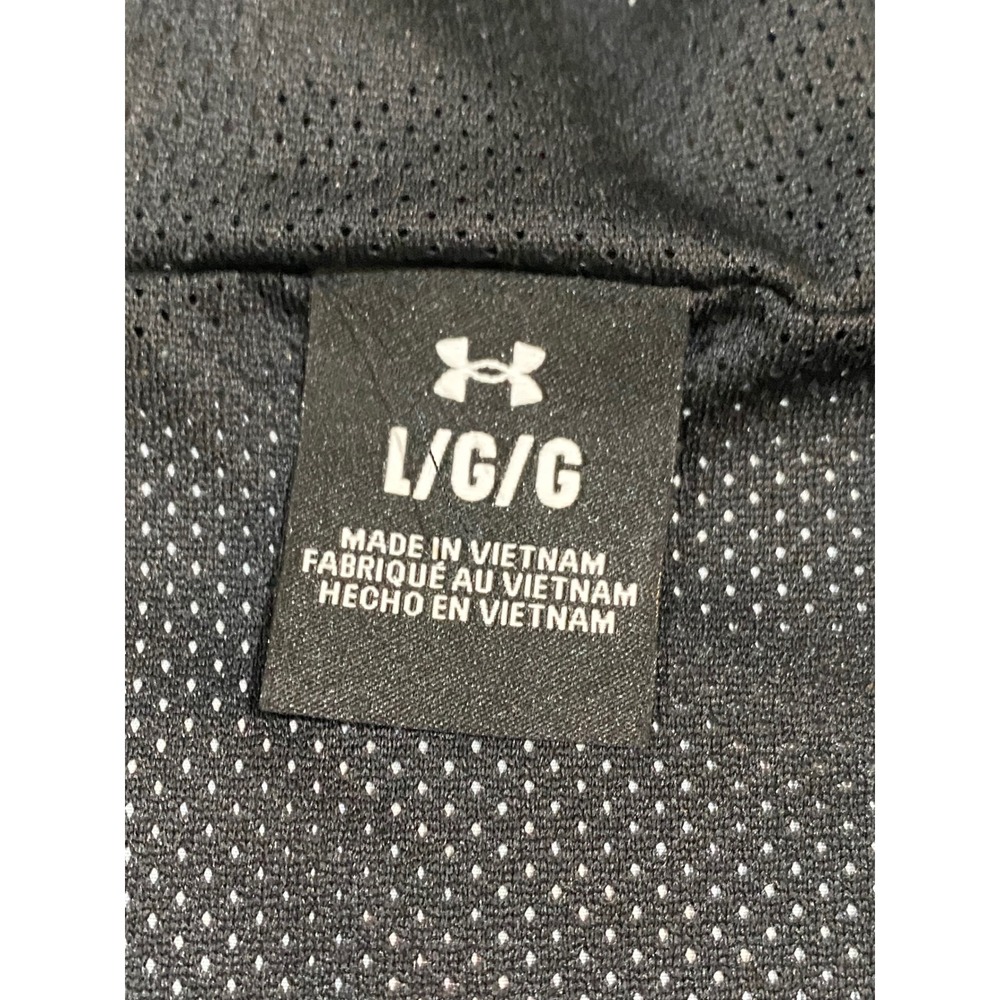 Under Armour Womens L Floral Hooded Windbreaker Vest Black Pink Golf NWOT - Picture 2 of 8